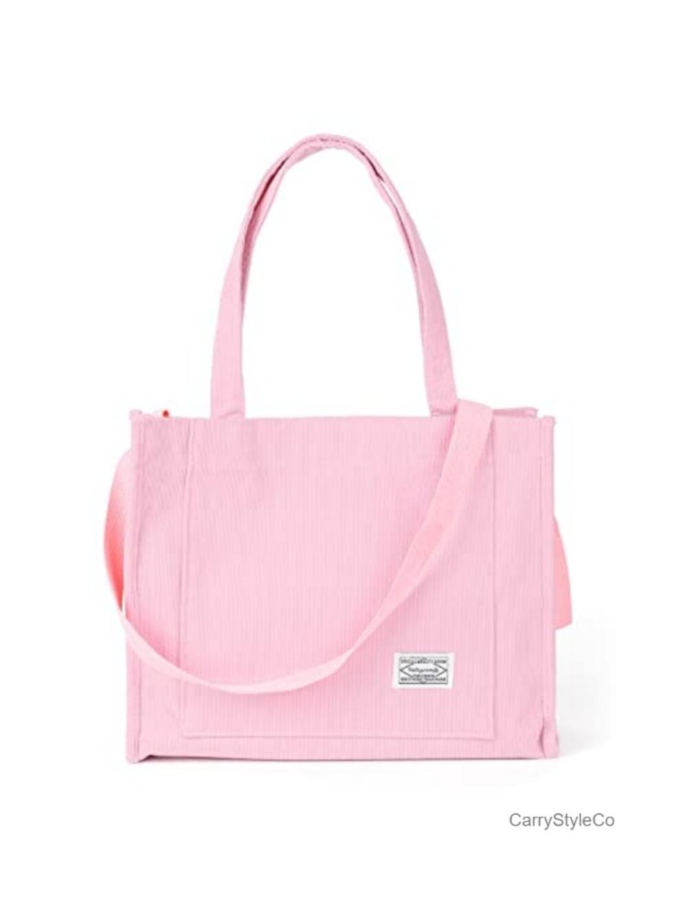 Corduroy Tote Bag for Women Crossbody Satchel Adjustable Strap